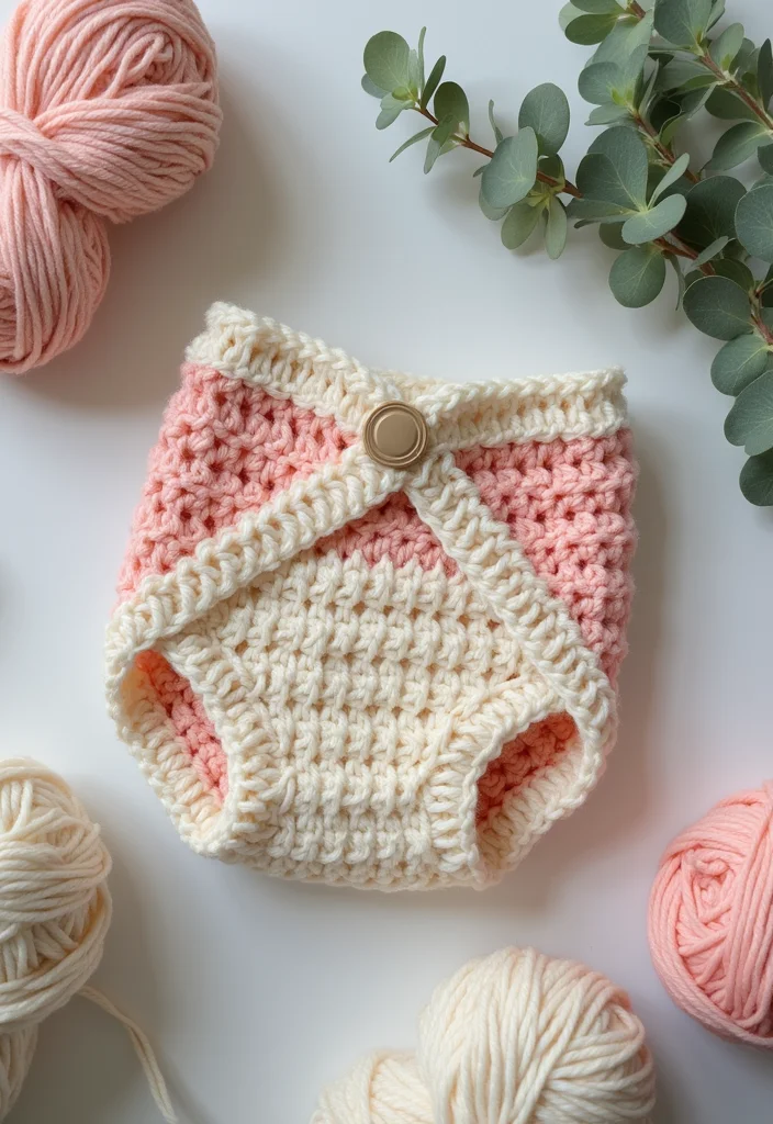 Baby Crochet Patterns Free: Sweet Infant Project Guide with 20 Tender Visual Inspirations - 14. Adorable Crochet Diaper Cover