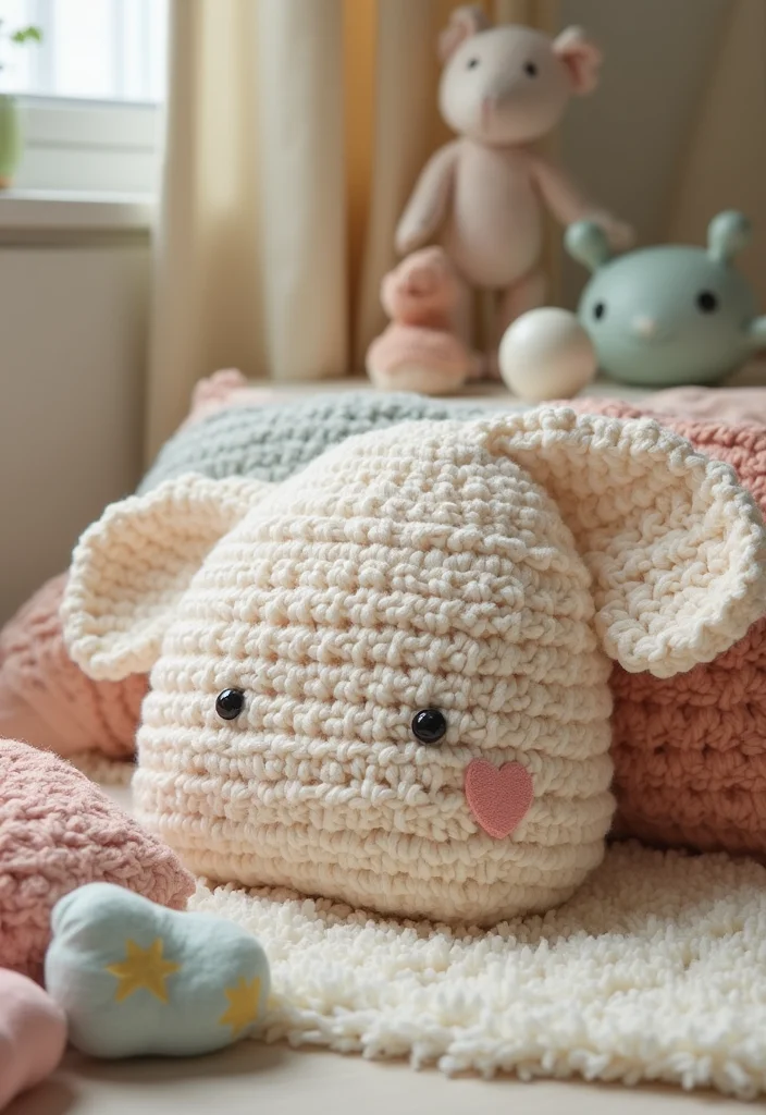 Baby Crochet Patterns Free: Sweet Infant Project Guide with 20 Tender Visual Inspirations - 15. Delightful Crochet Head Pillow