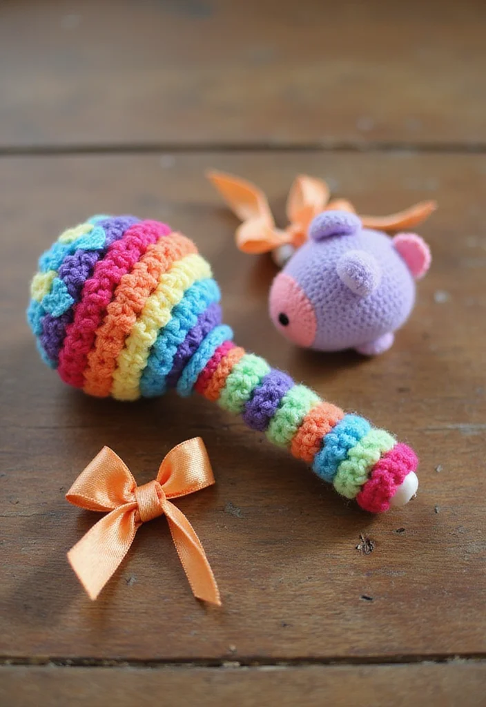 Baby Crochet Patterns Free: Sweet Infant Project Guide with 20 Tender Visual Inspirations - 6. Playful Crochet Rattle