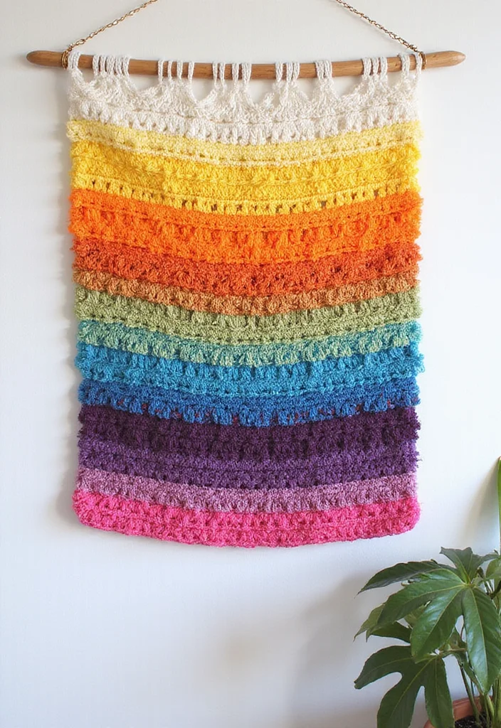 C2C Crochet Pattern Free: Corner-to-Corner Guide with 18 Colorful Visual Inspirations - 1. Rainbow Stripes Delight