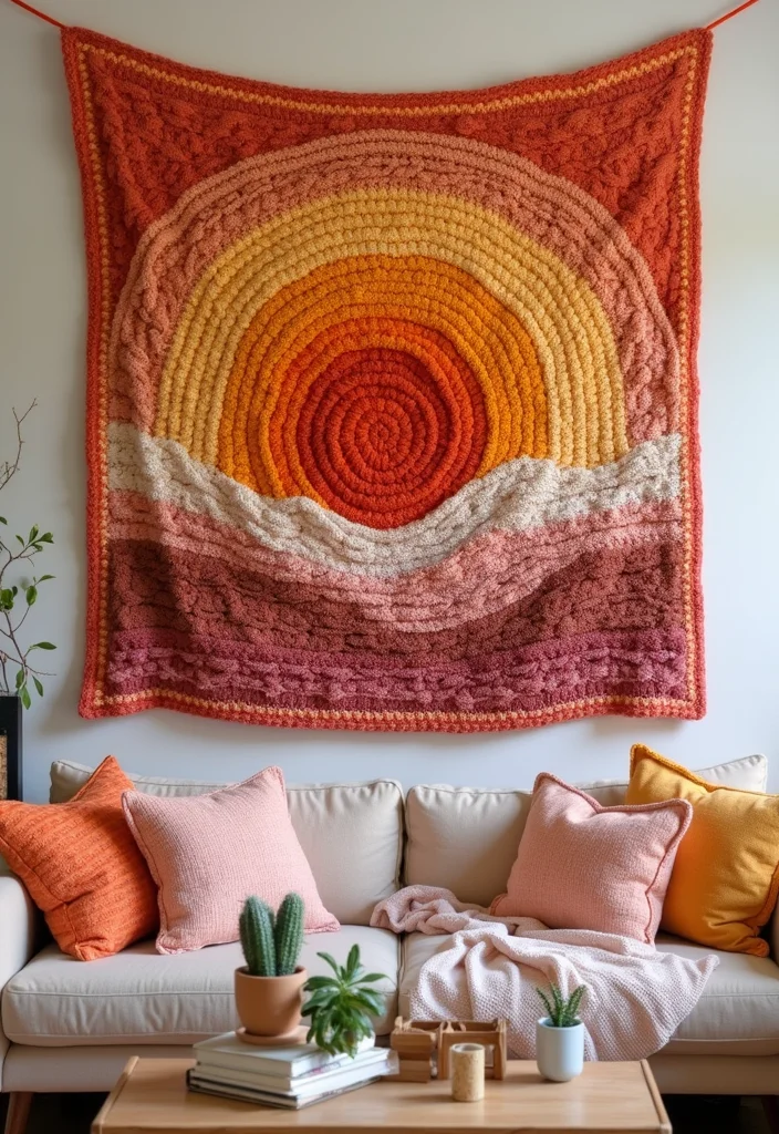C2C Crochet Pattern Free: Corner-to-Corner Guide with 18 Colorful Visual Inspirations - 4. Desert Sunset