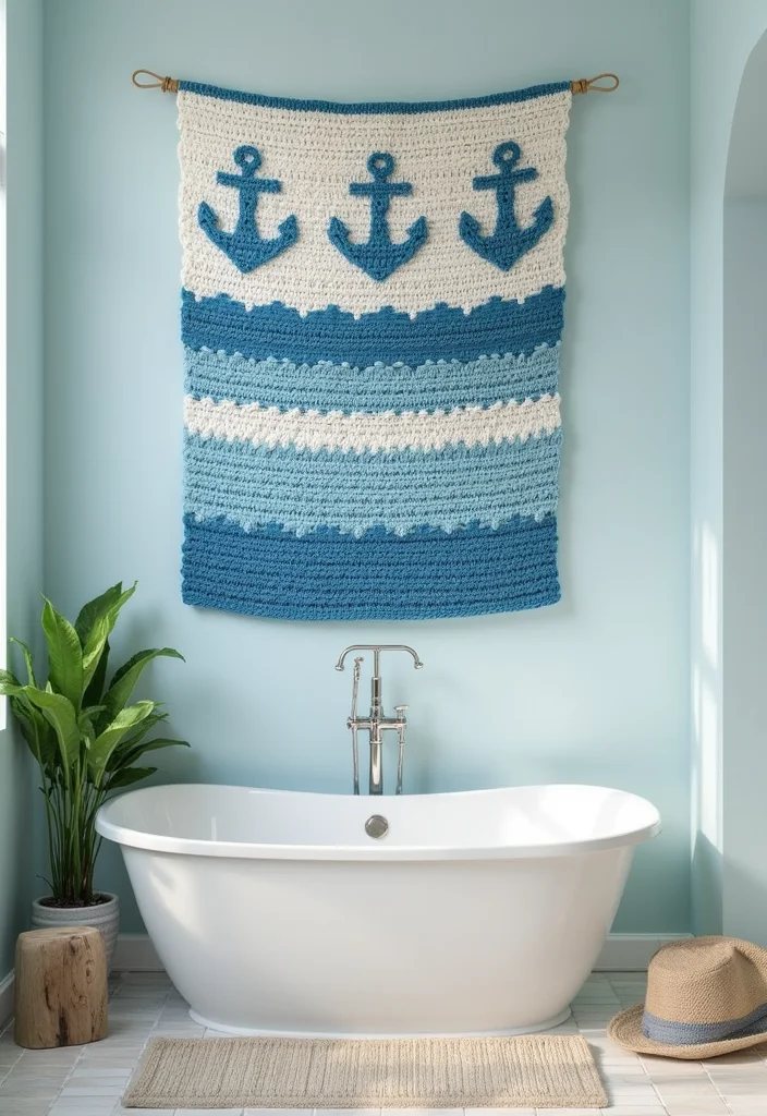 C2C Crochet Pattern Free: Corner-to-Corner Guide with 18 Colorful Visual Inspirations - 5. Nautical Escape