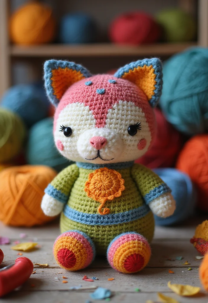 Cat Crochet Pattern Free: Adorable Feline Amigurumi Guide with 17 Playful Visual Inspirations - 1. The Classic Amigurumi Cat