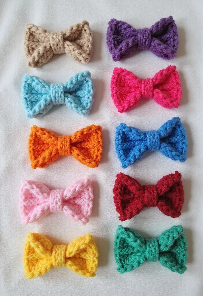 Cat Crochet Pattern Free: Adorable Feline Amigurumi Guide with 17 Playful Visual Inspirations - 6. Cute Cat Bow Ties