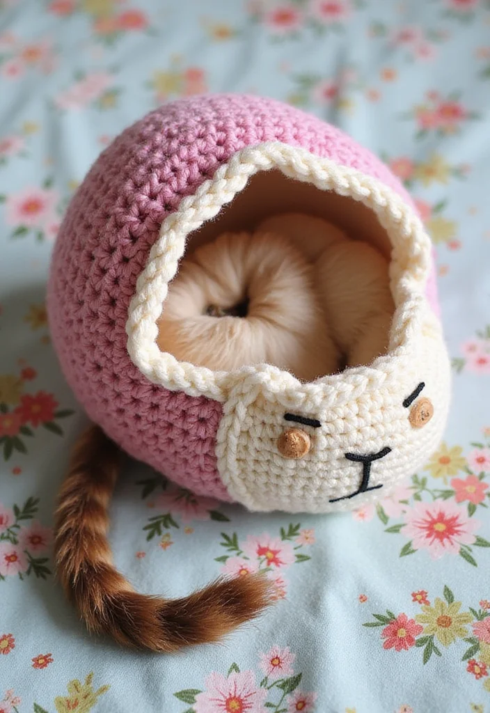 Cat Crochet Pattern Free: Adorable Feline Amigurumi Guide with 17 Playful Visual Inspirations - 8. Interactive Cat Puzzle Toy