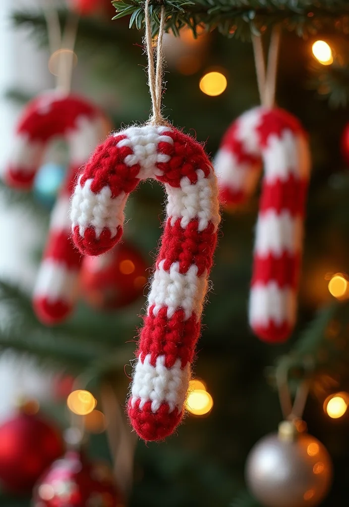 Christmas Crochet Patterns Free: Festive DIY Guide with 19 Holiday Visual Inspirations - 11. Festive Candy Canes