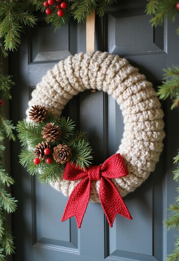 Christmas Crochet Patterns Free: Festive DIY Guide with 19 Holiday Visual Inspirations - 13. Cozy Christmas Wreaths