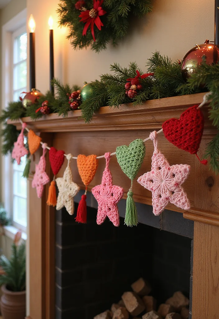 Christmas Crochet Patterns Free: Festive DIY Guide with 19 Holiday Visual Inspirations - 18. Lovely Holiday Garland
