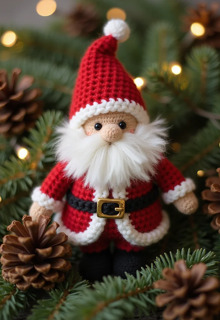 Christmas Crochet Patterns Free: Festive DIY Guide with 19 Holiday Visual Inspirations - 3. Adorable Santa Decoration