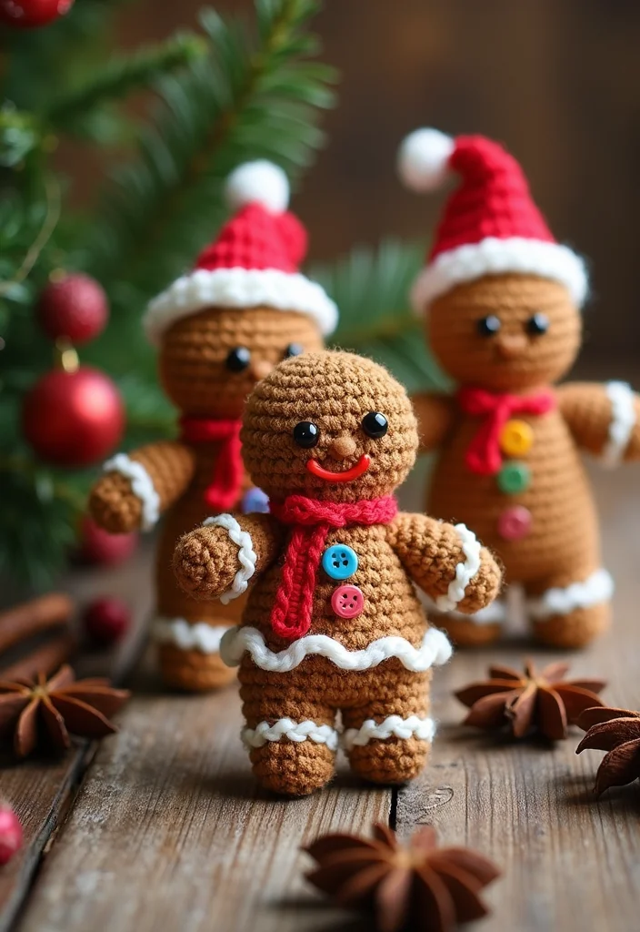 Christmas Crochet Patterns Free: Festive DIY Guide with 19 Holiday Visual Inspirations - 6. Sweet Gingerbread Men
