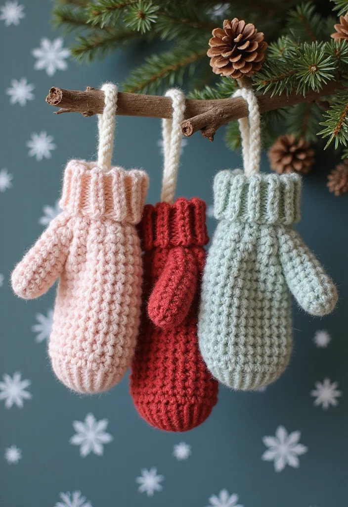 Christmas Crochet Patterns Free: Festive DIY Guide with 19 Holiday Visual Inspirations - 9. Heartwarming Winter Mittens