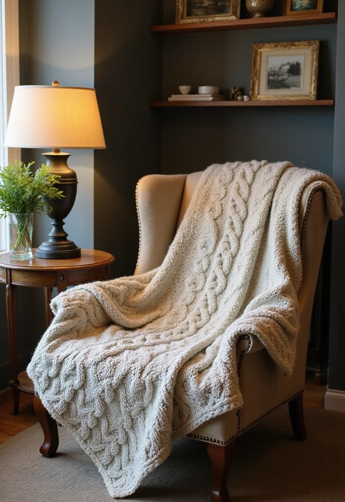 Crochet Afghan Patterns Free: Cozy Designs with 20 Warm Visual Inspirations to Spark Ideas - 13. Cabled Afghan