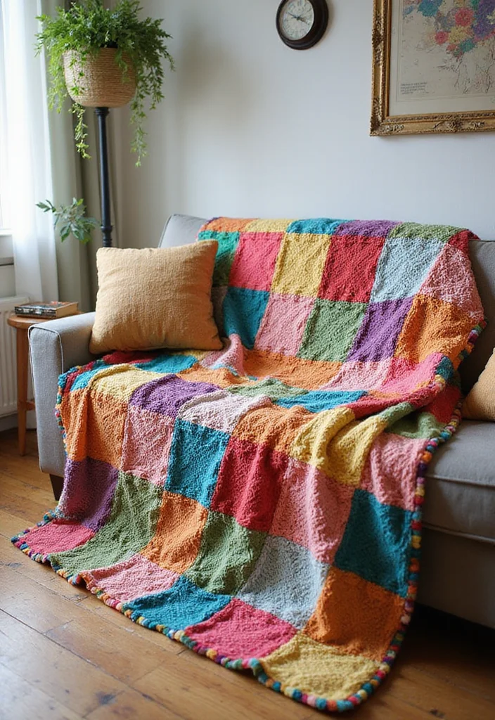 Crochet Afghan Patterns Free: Cozy Designs with 20 Warm Visual Inspirations to Spark Ideas - 15. Patchwork Afghan