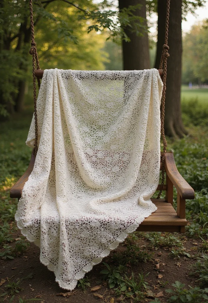 Crochet Afghan Patterns Free: Cozy Designs with 20 Warm Visual Inspirations to Spark Ideas - 16. Lacy Afghan