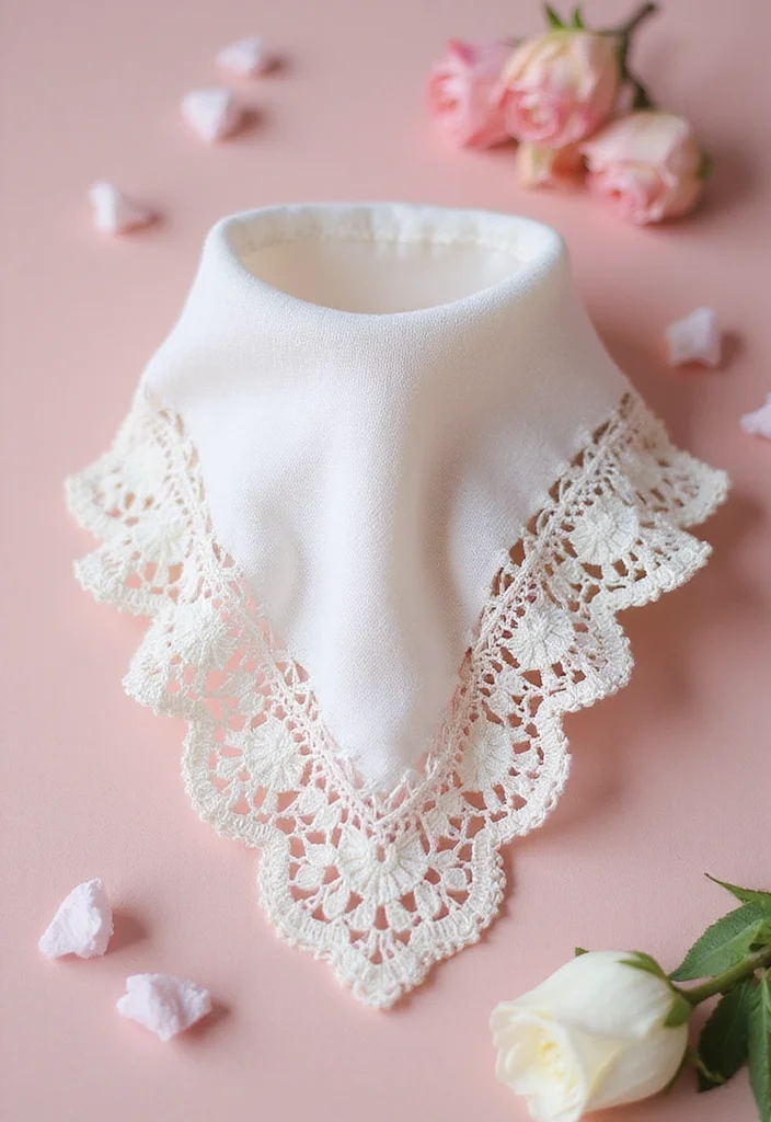 Crochet Bandana Pattern Free: Trendy Accessory Guide with 19 Youthful Visual Inspirations - 10. Lacy Bandana