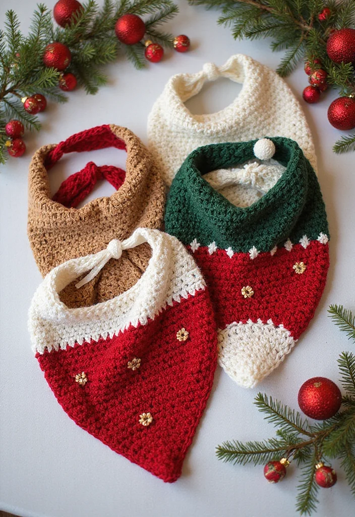 Crochet Bandana Pattern Free: Trendy Accessory Guide with 19 Youthful Visual Inspirations - 15. Seasonal Bandanas