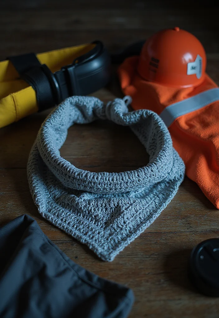 Crochet Bandana Pattern Free: Trendy Accessory Guide with 19 Youthful Visual Inspirations - 17. Reflective Bandana