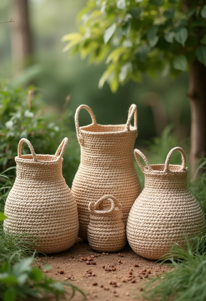 Crochet Basket Pattern Free: Storage & Home Décor Guide with 18 Minimal Visual Inspirations - 18. Eco-Friendly Storage Solutions