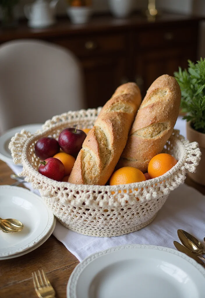 Crochet Basket Pattern Free: Storage & Home Décor Guide with 18 Minimal Visual Inspirations - 9. Elegant Serving Basket