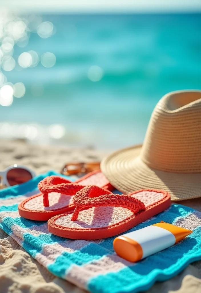 Crochet Beach Cover Up Guide with 18 Breezy Visual Inspirations - 15. Crochet Flip-Flop Straps