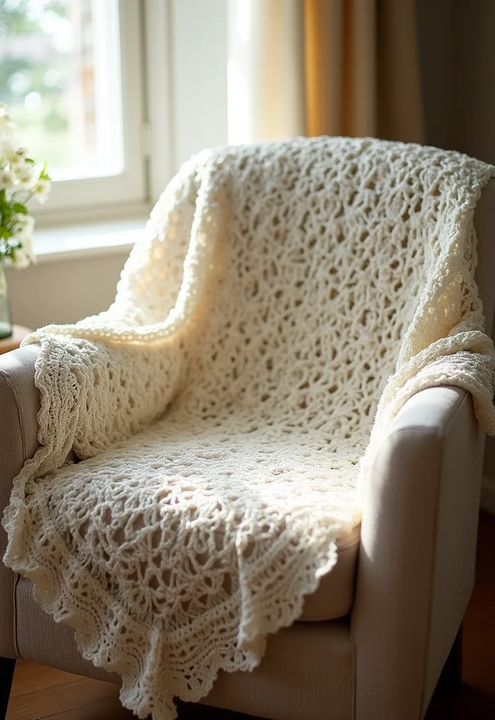 Crochet Blanket Patterns Free: Cozy Home Project Guide with 19 Warm Visual Inspirations - 5. Lacy Lightweight Throw