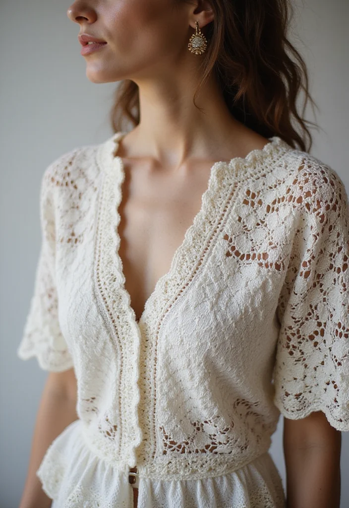 Crochet Blouse Free Pattern: Stylish Top Guide with 19 Modern Visual Inspirations - 11. Textured Patterns