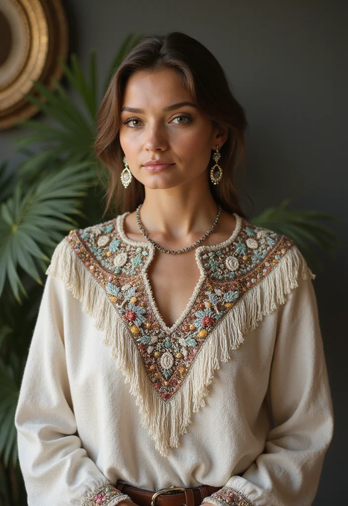 Crochet Blouse Free Pattern: Stylish Top Guide with 19 Modern Visual Inspirations - 15. Fun Embellishments