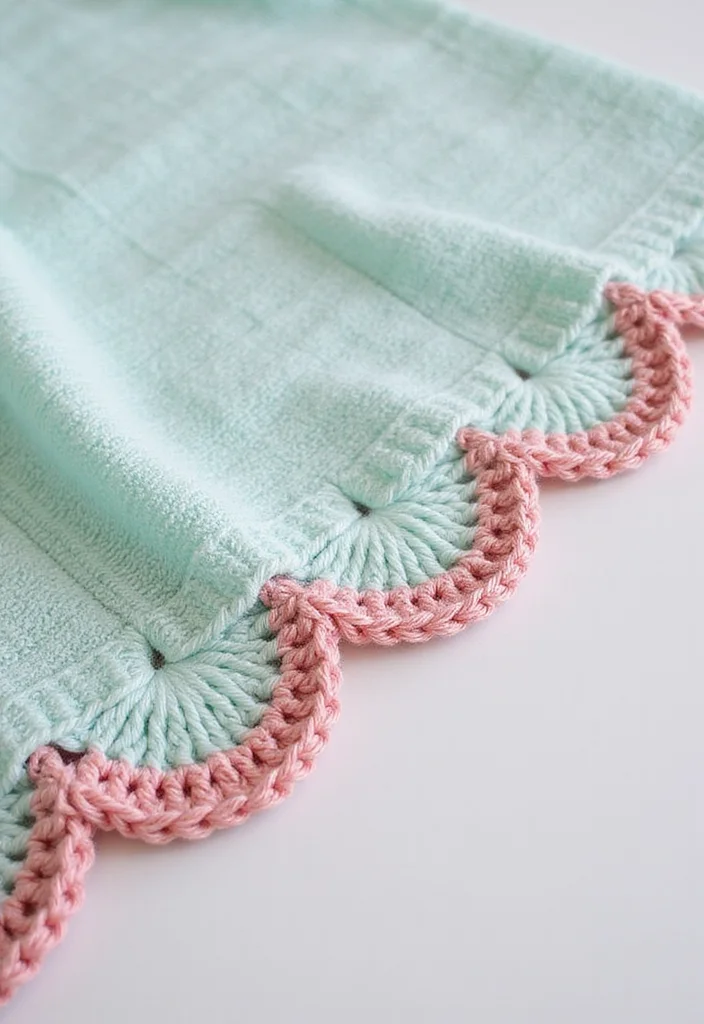 Crochet Borders for Blankets Guide with 18 Elegant Visual Inspirations - 1. Shell Stitch Border