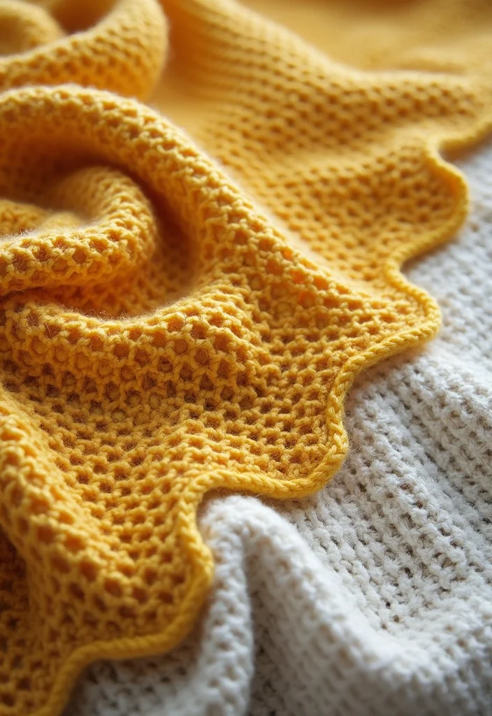 Crochet Borders for Blankets Guide with 18 Elegant Visual Inspirations - 16. Honeycomb Edge