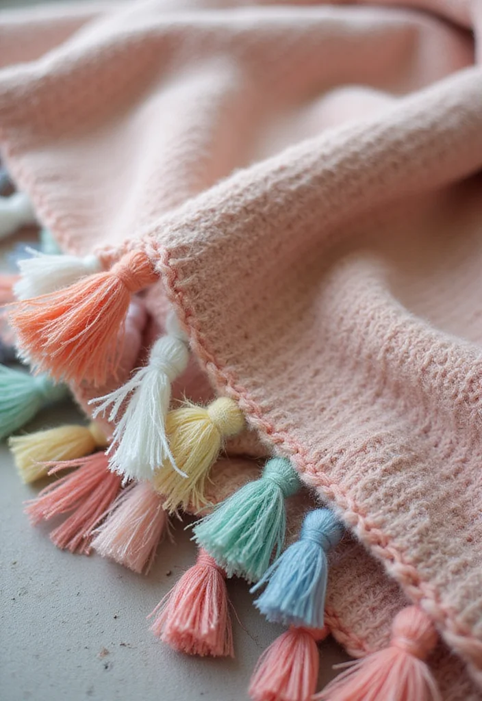 Crochet Borders for Blankets Guide with 18 Elegant Visual Inspirations - 4. Fringe Border