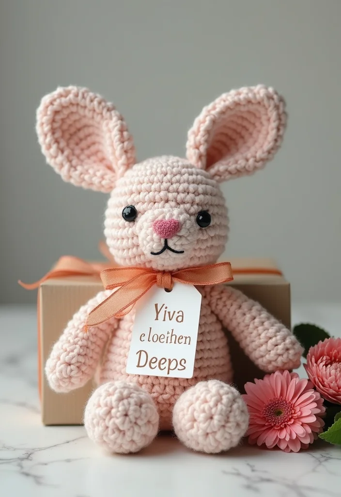Crochet Bunny Pattern Free: Cute Amigurumi Guide with 18 Soft Visual Inspirations - 16. Personalized Bunny Gifts