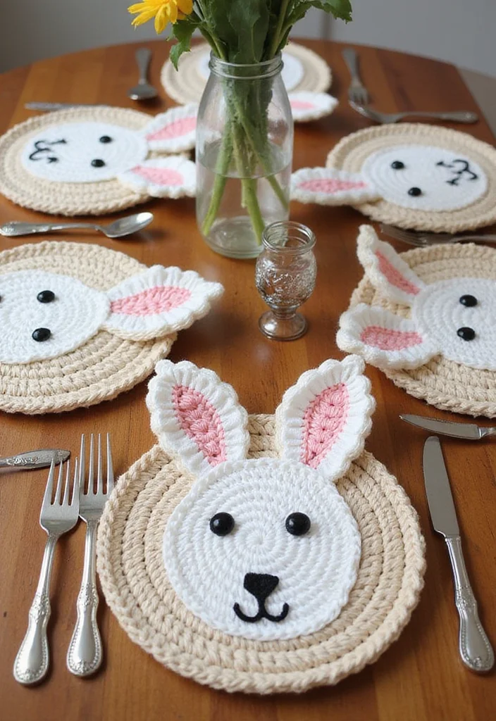 Crochet Bunny Pattern Free: Cute Amigurumi Guide with 18 Soft Visual Inspirations - 17. Bunny-Inspired Home Accessories