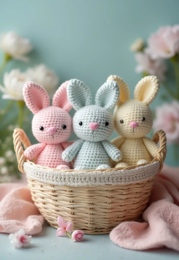 Crochet Bunny Pattern Free: Cute Amigurumi Guide with 18 Soft Visual Inspirations - 2. Pastel Dream Bunnies