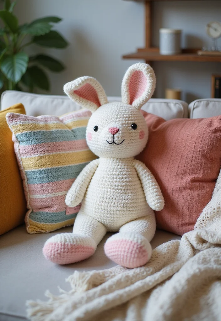 Crochet Bunny Pattern Free: Cute Amigurumi Guide with 18 Soft Visual Inspirations - 4. Cute Bunny Pillows