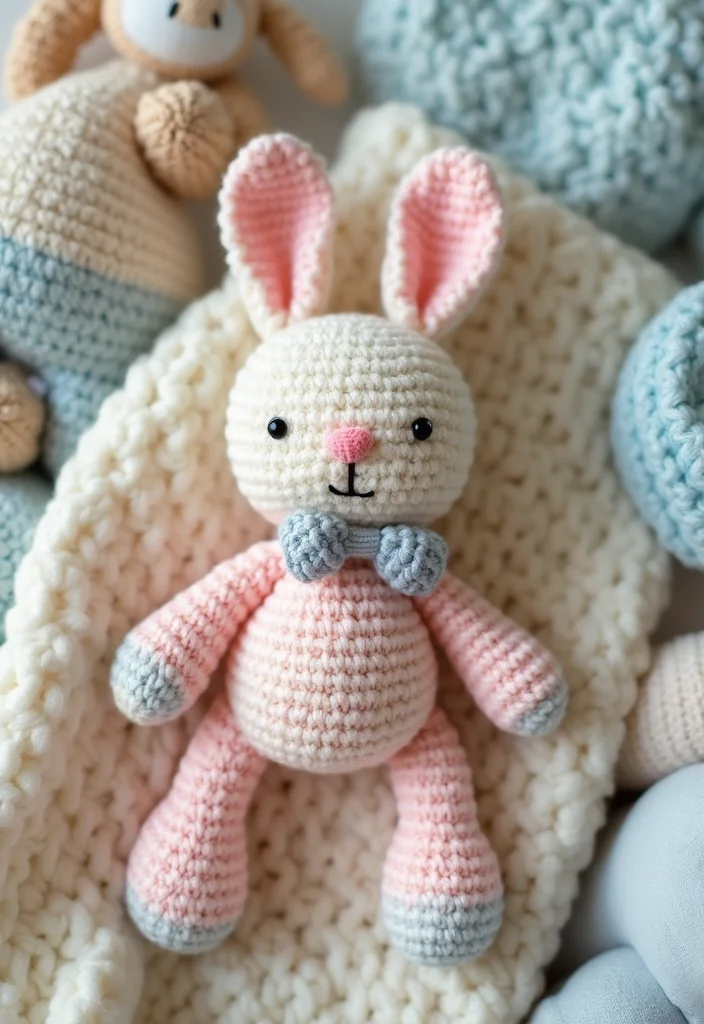 Crochet Bunny Pattern Free: Cute Amigurumi Guide with 18 Soft Visual Inspirations - 5. Bunny Rattles for Infants