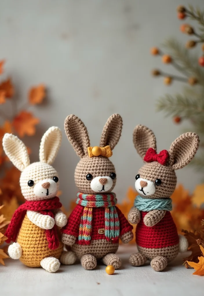 Crochet Bunny Pattern Free: Cute Amigurumi Guide with 18 Soft Visual Inspirations - 6. Seasonal Bunnies