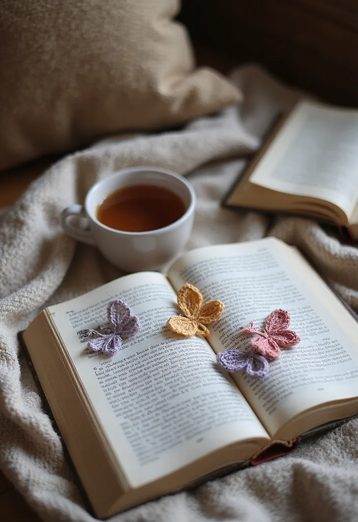 Crochet Butterfly Free Pattern: Delicate Design Guide with 17 Elegant Visual Inspirations - 4. Crochet Butterfly Bookmarks