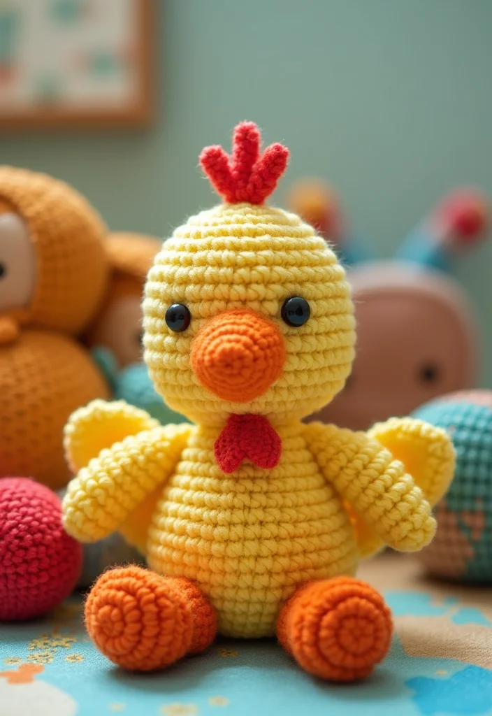 Crochet Chicken Pattern Free: Cute Farm Amigurumi Guide with 19 Fun Visual Inspirations - 14. Crochet Chicken Toy