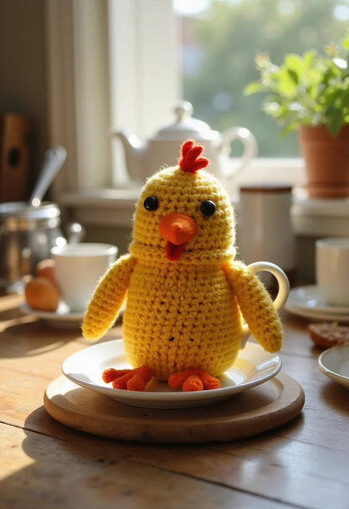 Crochet Chicken Pattern Free: Cute Farm Amigurumi Guide with 19 Fun Visual Inspirations - 17. Crochet Chicken Cup Cozy