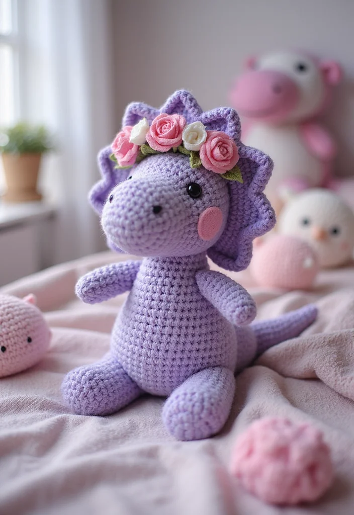 Crochet Dinosaur Pattern Free: Fun Amigurumi Guide with 18 Playful Visual Inspirations - 3. Bashful Brontosaurus