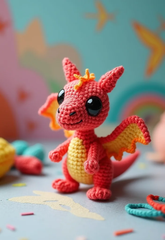 Crochet Dinosaur Pattern Free: Fun Amigurumi Guide with 18 Playful Visual Inspirations - 5. Tiny Pterodactyl