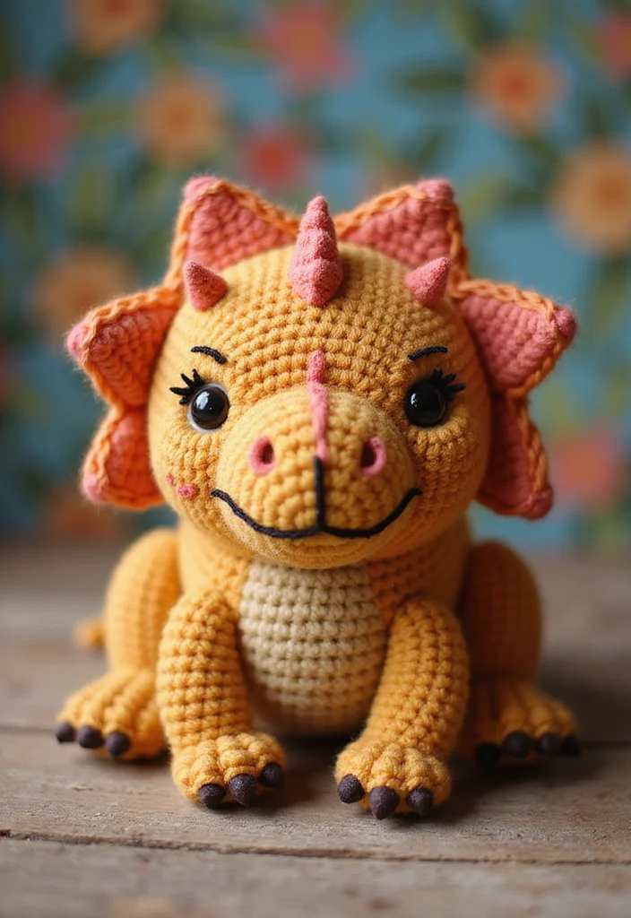 Crochet Dinosaur Pattern Free: Fun Amigurumi Guide with 18 Playful Visual Inspirations - 6. Friendly Ankylosaurus