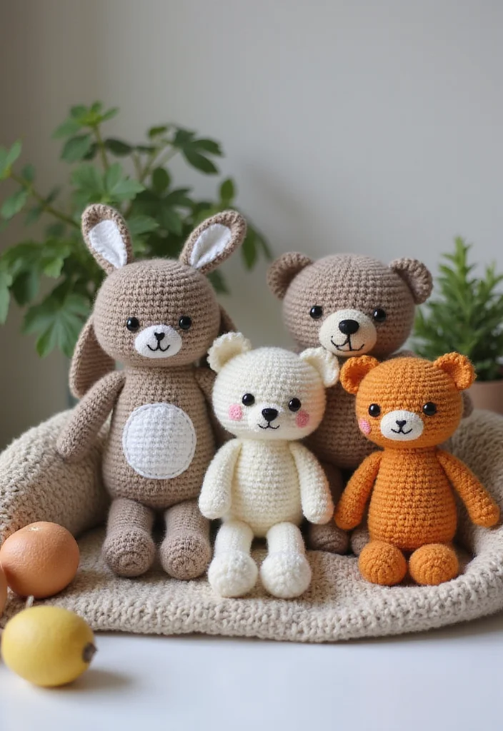 Crochet Dolls Free Patterns: Adorable Amigurumi Guide with 19 Cute Visual Inspirations - 2. Adorable Animal Friends