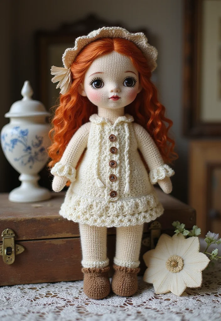 Crochet Dolls Free Patterns: Adorable Amigurumi Guide with 19 Cute Visual Inspirations - 3. Vintage-Inspired Dolls
