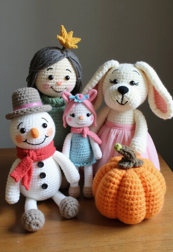 Crochet Dolls Free Patterns: Adorable Amigurumi Guide with 19 Cute Visual Inspirations - 4. Seasonal Inspirations