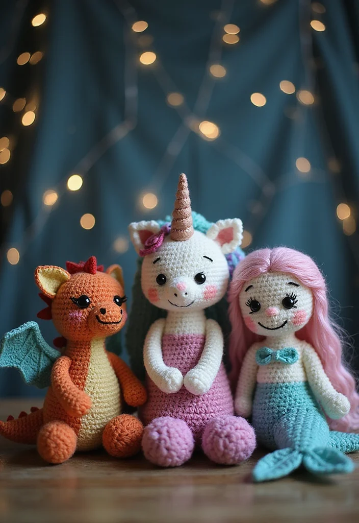 Crochet Dolls Free Patterns: Adorable Amigurumi Guide with 19 Cute Visual Inspirations - 9. Fantasy Creature Dolls
