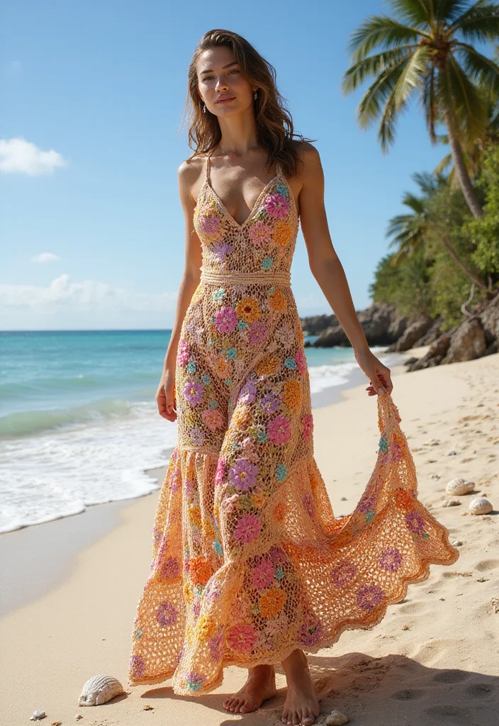 Crochet Dress Pattern Free: A Complete Step-by-Step Guide with 20 Stunning Visual Inspirations - 2. Bohemian Maxi Crochet Dress