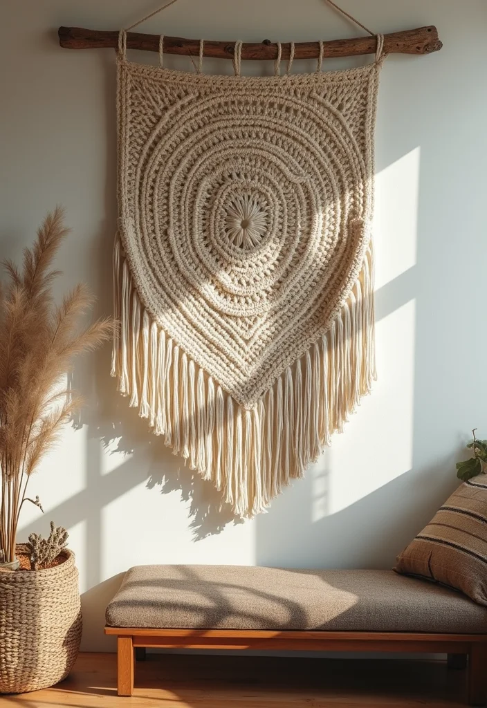 Crochet Gifts for Men: Practical Handmade Ideas with 17 Masculine Visual Inspirations - 12. Crochet Wall Hanging