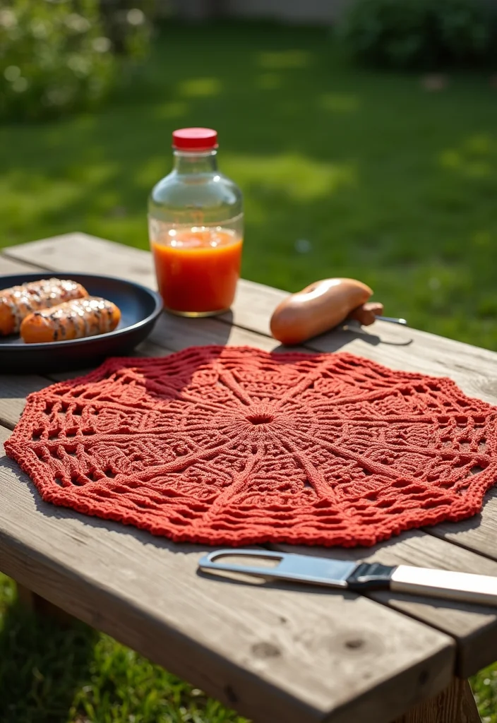 Crochet Gifts for Men: Practical Handmade Ideas with 17 Masculine Visual Inspirations - 16. Crochet BBQ Grill Mat