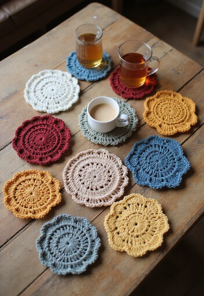 Crochet Gifts for Men: Practical Handmade Ideas with 17 Masculine Visual Inspirations - 4. Crochet Coasters